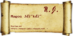Magos Jákó névjegykártya